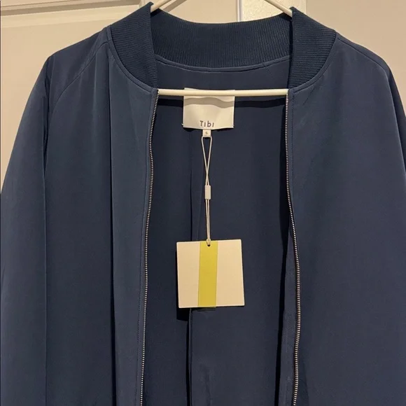 Tibi Navy Bomber Jacket